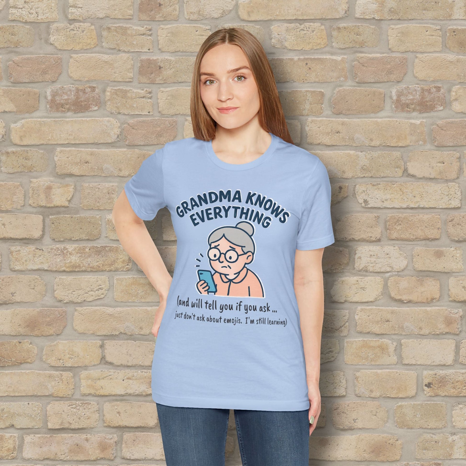 Graphic & Text Don't Ask Grandama About Emojis Tee - Vibrant Styles