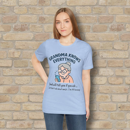 Graphic & Text Don't Ask Grandama About Emojis Tee - Vibrant Styles
