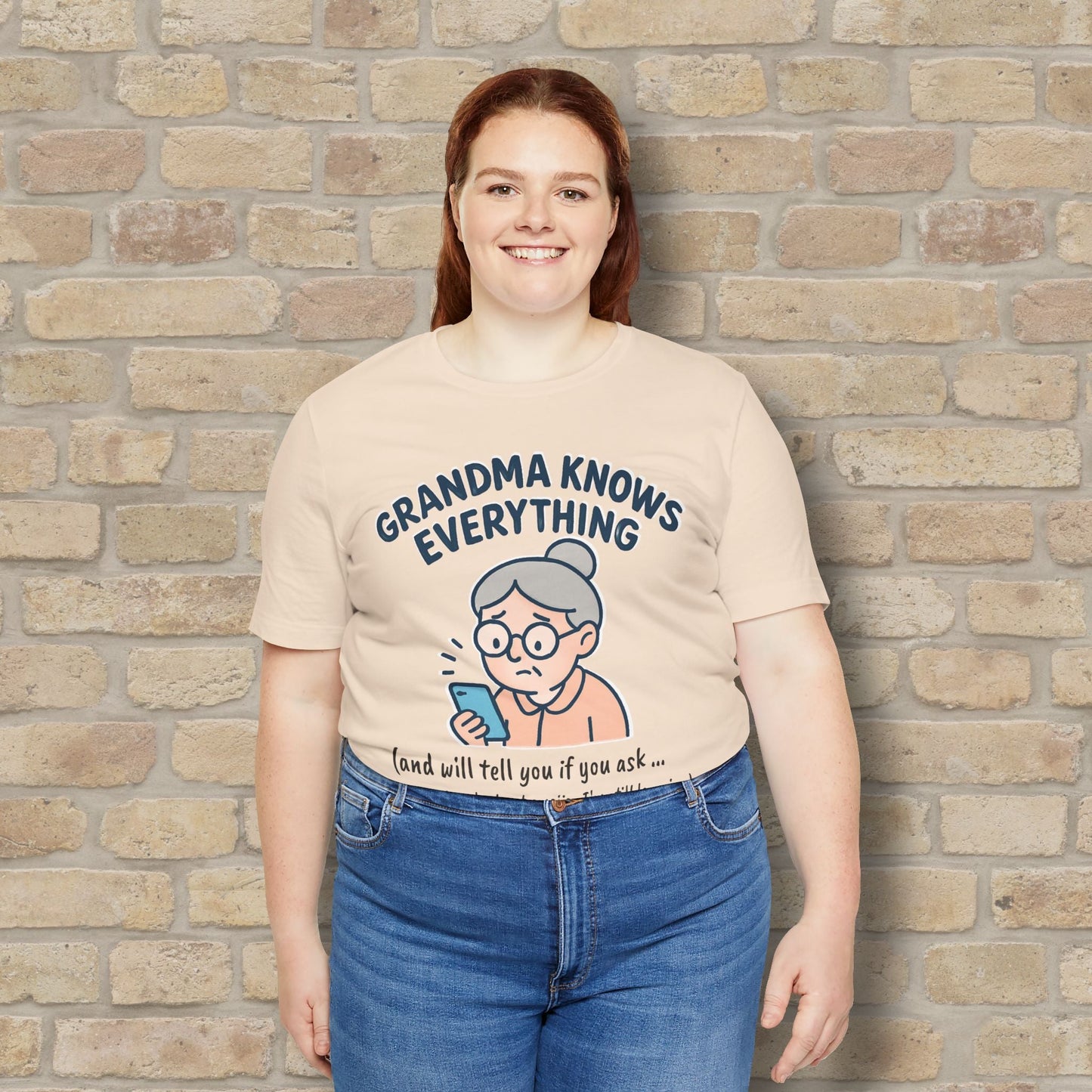 Graphic & Text Don't Ask Grandama About Emojis Tee - Vibrant Styles