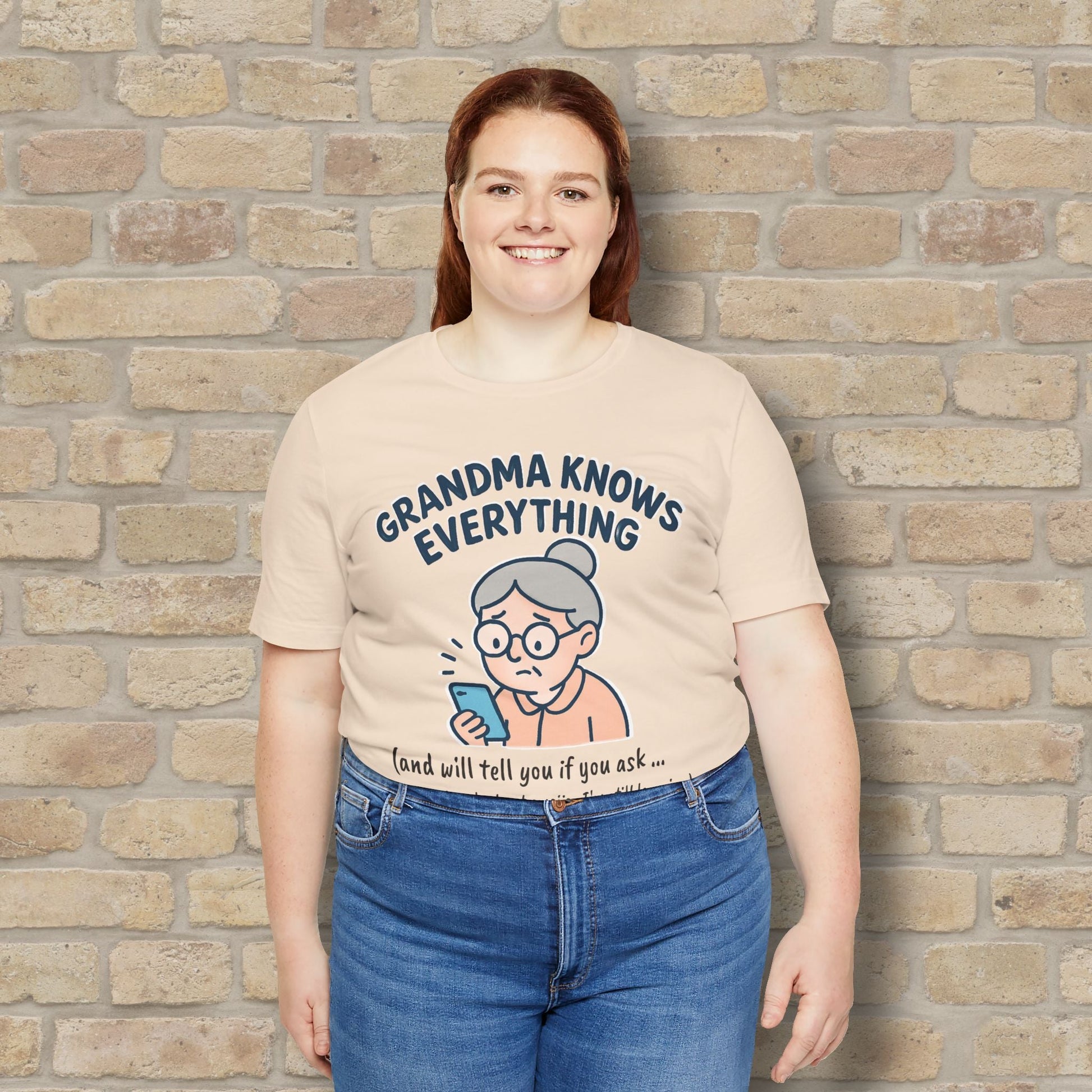 Graphic & Text Don't Ask Grandama About Emojis Tee - Vibrant Styles