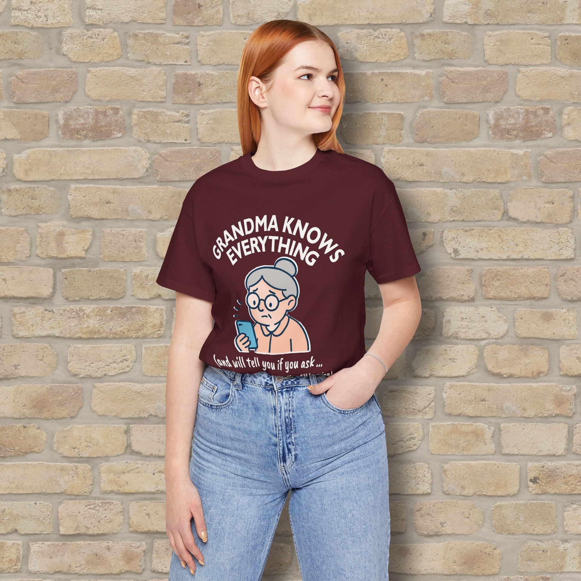 Graphic & Text Don't Ask Grandama About Emojis Tee - Vibrant Styles