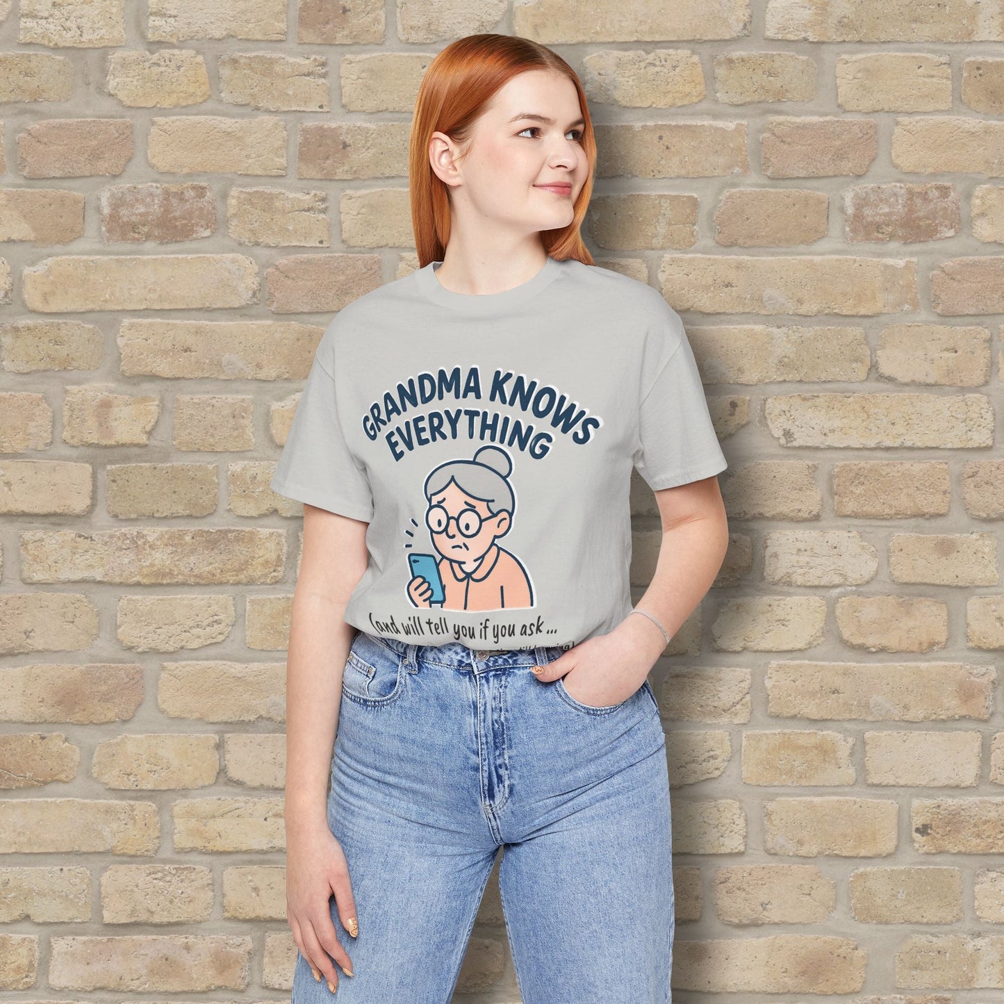 Graphic & Text Don't Ask Grandama About Emojis Tee - Vibrant Styles