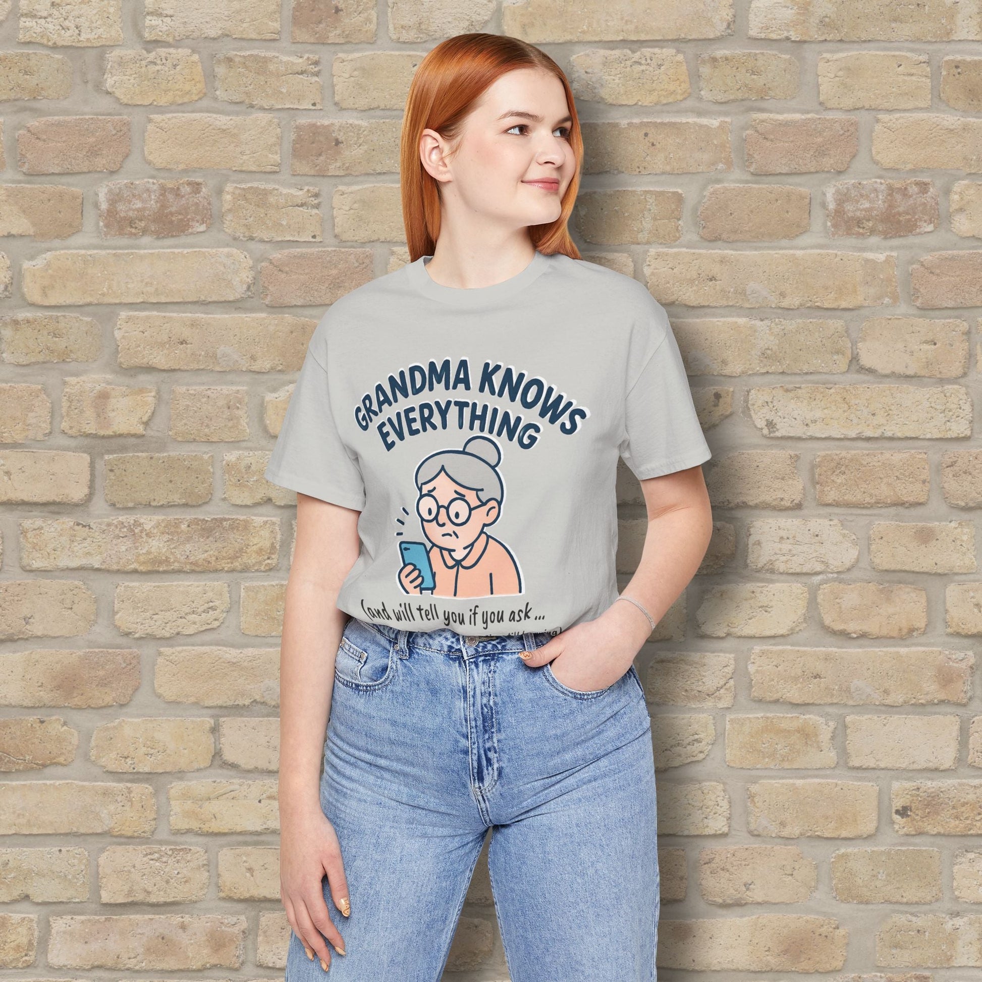 Graphic & Text Don't Ask Grandama About Emojis Tee - Vibrant Styles