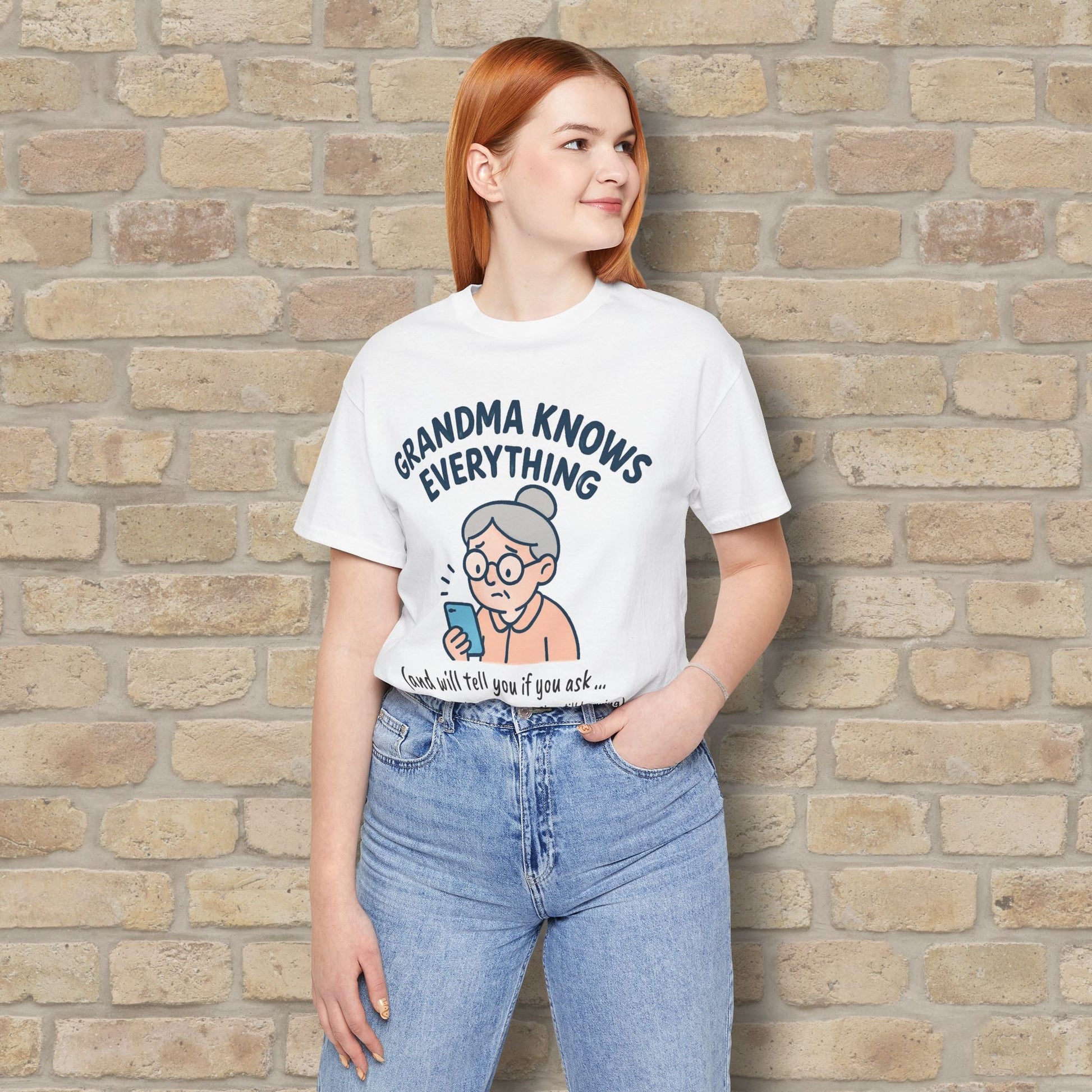 Graphic & Text Don't Ask Grandama About Emojis Tee - Vibrant Styles