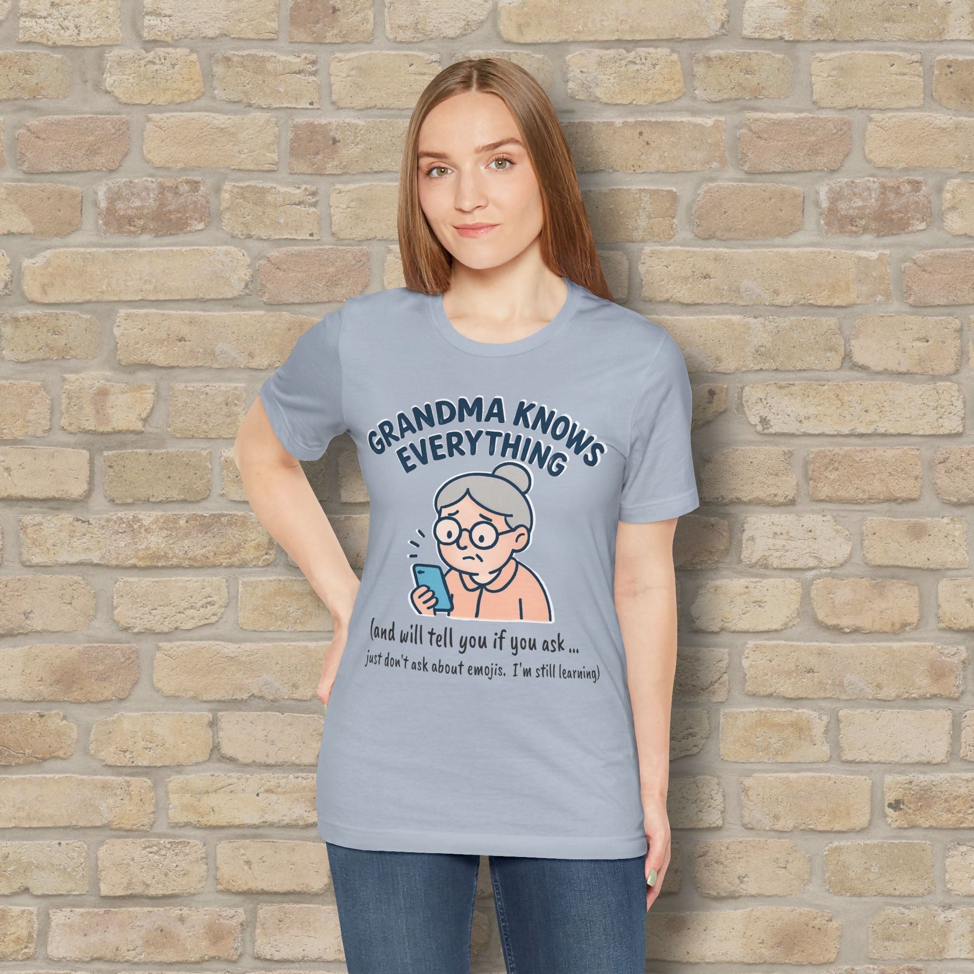Graphic & Text Don't Ask Grandama About Emojis Tee - Vibrant Styles