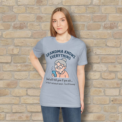 Graphic & Text Don't Ask Grandama About Emojis Tee - Vibrant Styles
