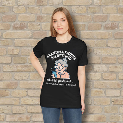 Graphic & Text Don't Ask Grandama About Emojis Tee - Vibrant Styles
