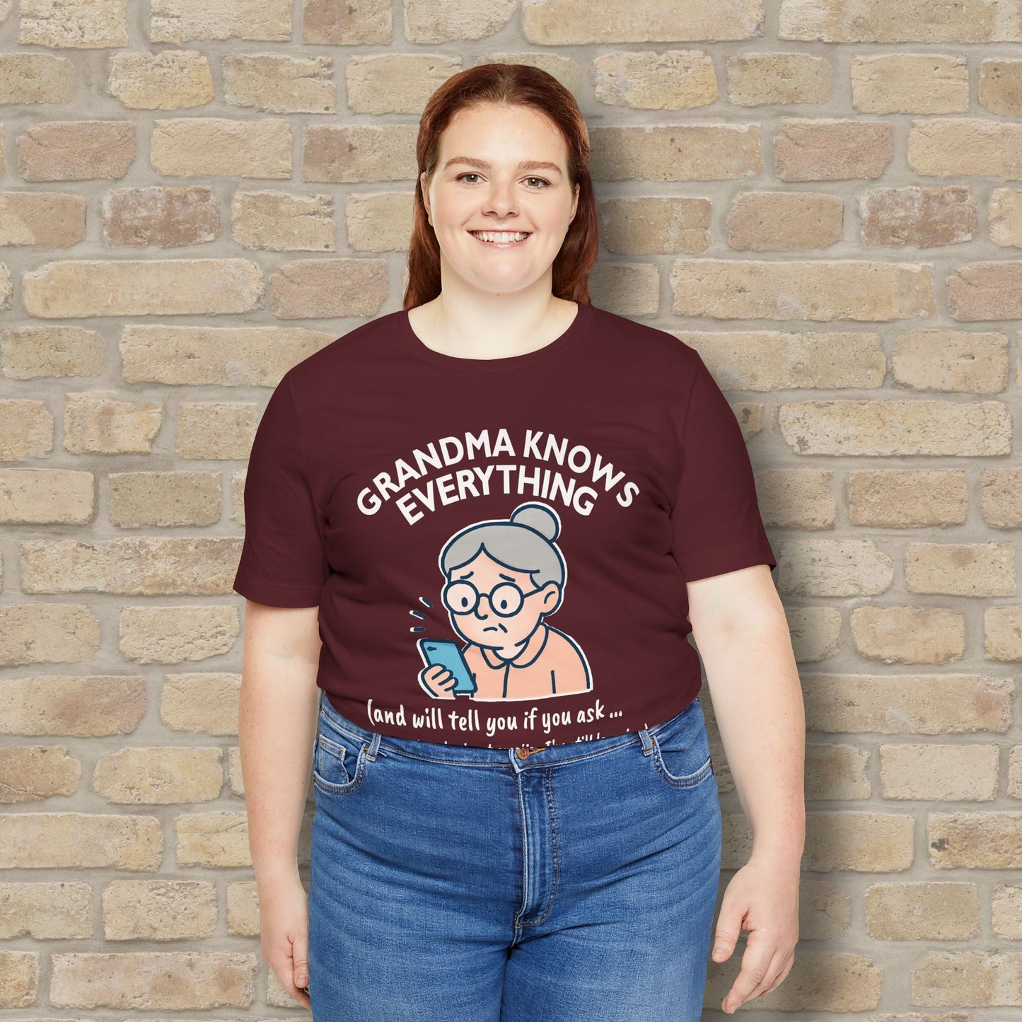 Graphic & Text Don't Ask Grandama About Emojis Tee - Vibrant Styles