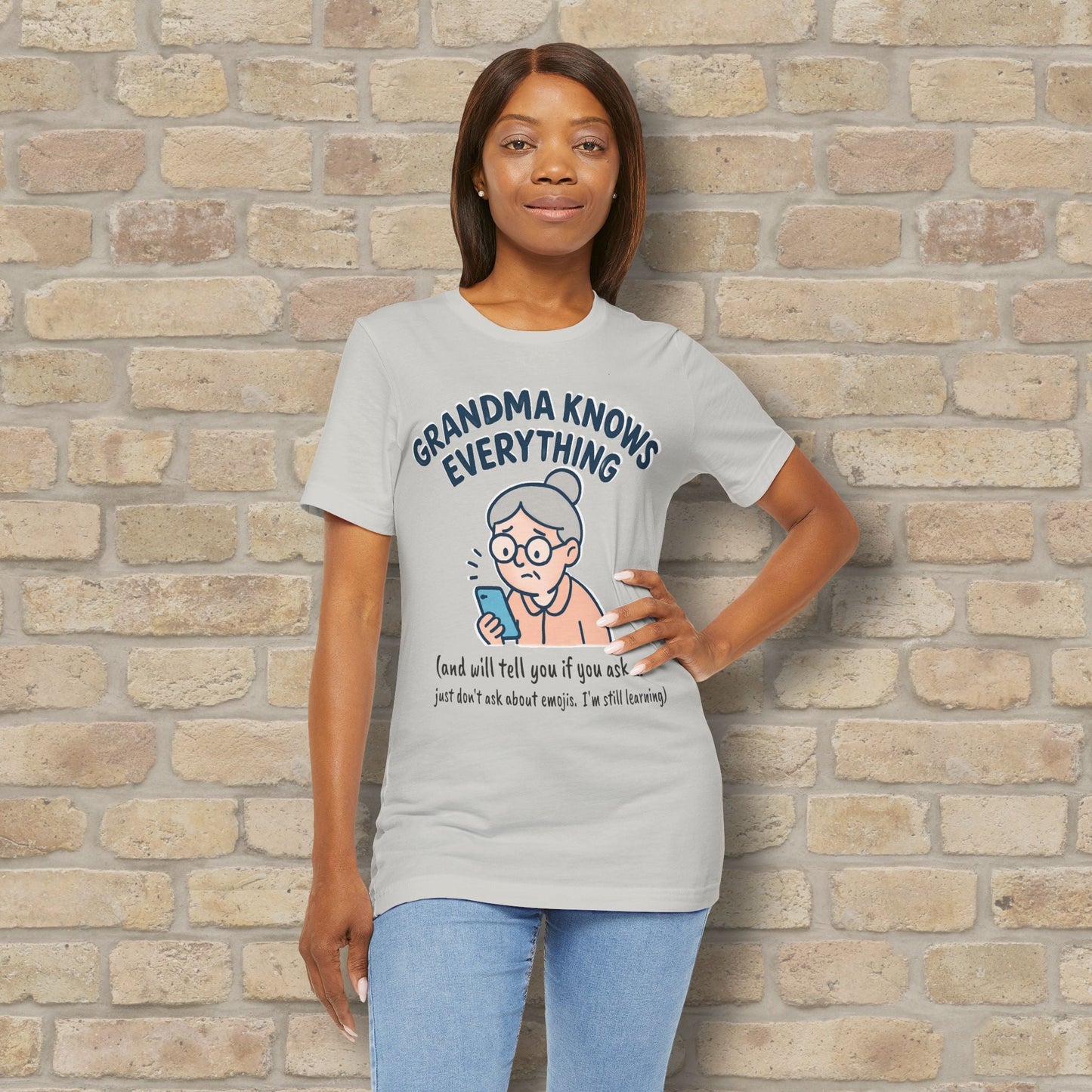 Graphic & Text Don't Ask Grandama About Emojis Tee - Vibrant Styles