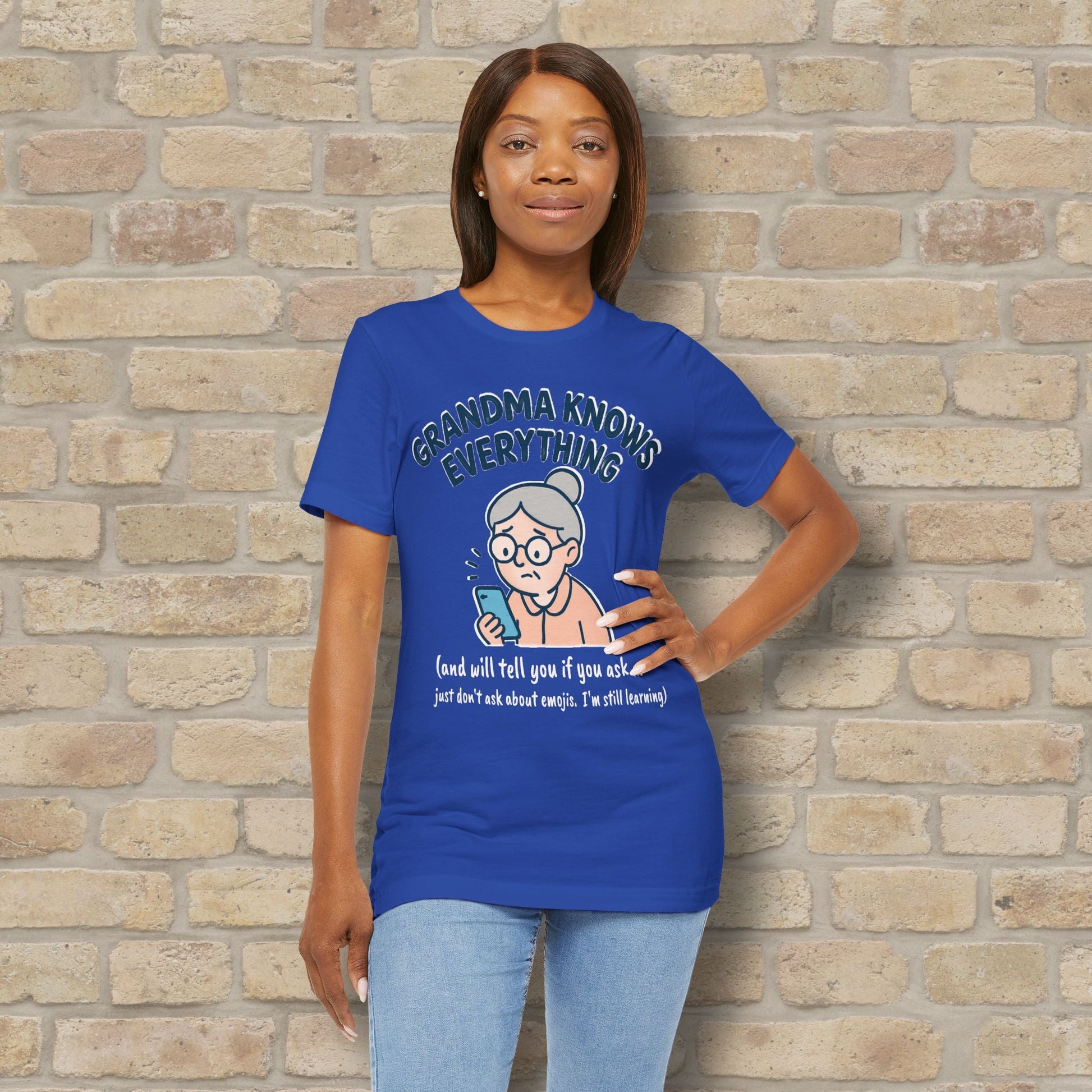 Graphic & Text Don't Ask Grandama About Emojis Tee - Vibrant Styles