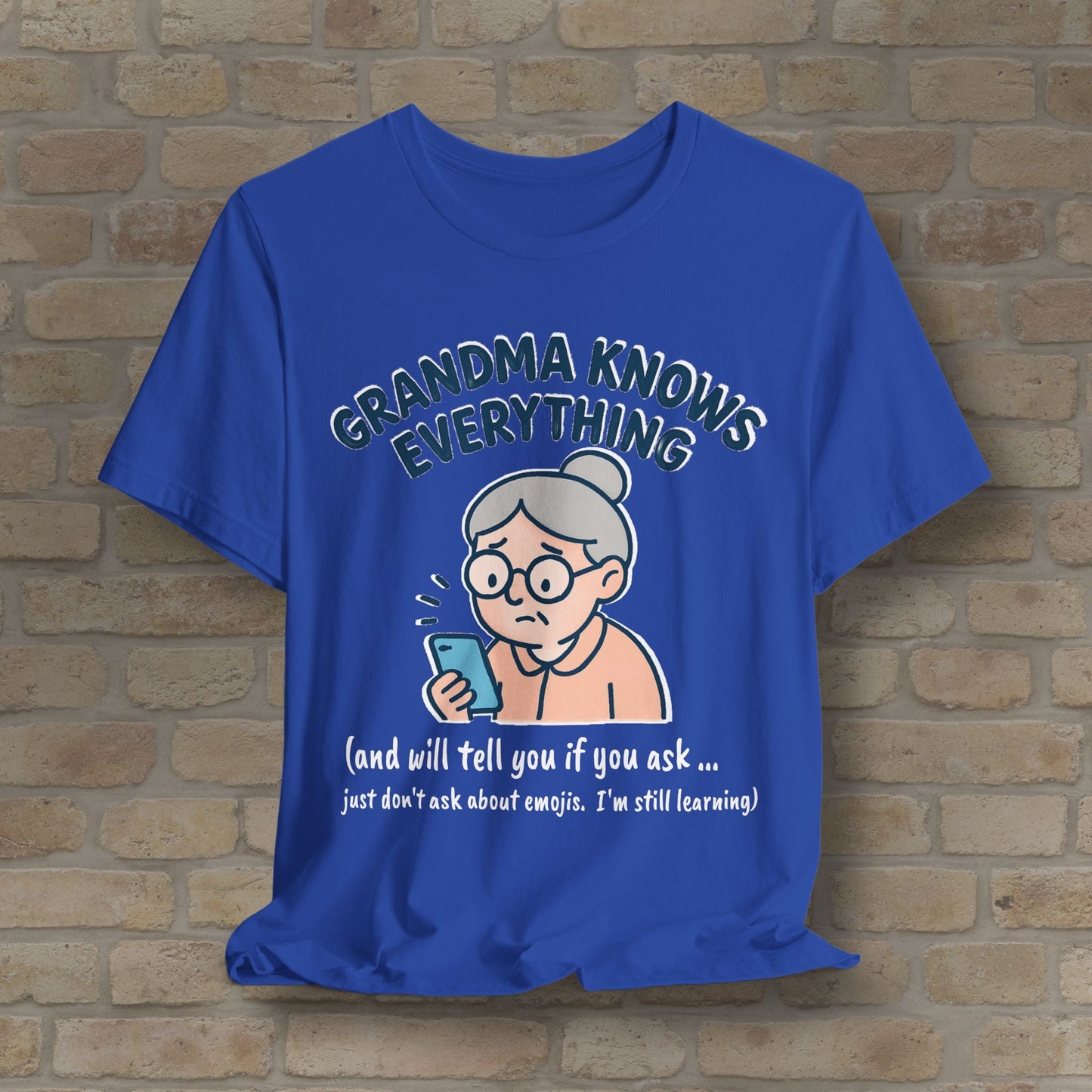 Graphic & Text Don't Ask Grandama About Emojis Tee - Vibrant Styles