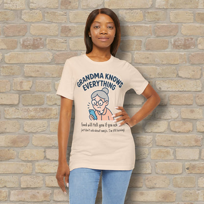 Graphic & Text Don't Ask Grandama About Emojis Tee - Vibrant Styles