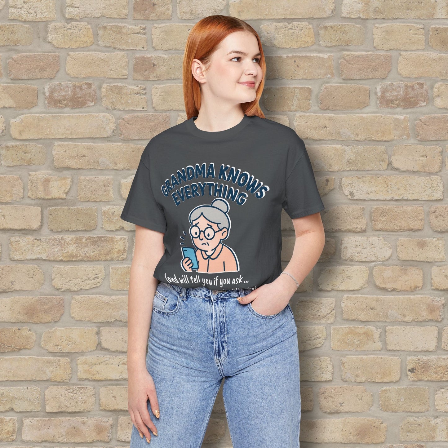 Graphic & Text Don't Ask Grandama About Emojis Tee - Vibrant Styles