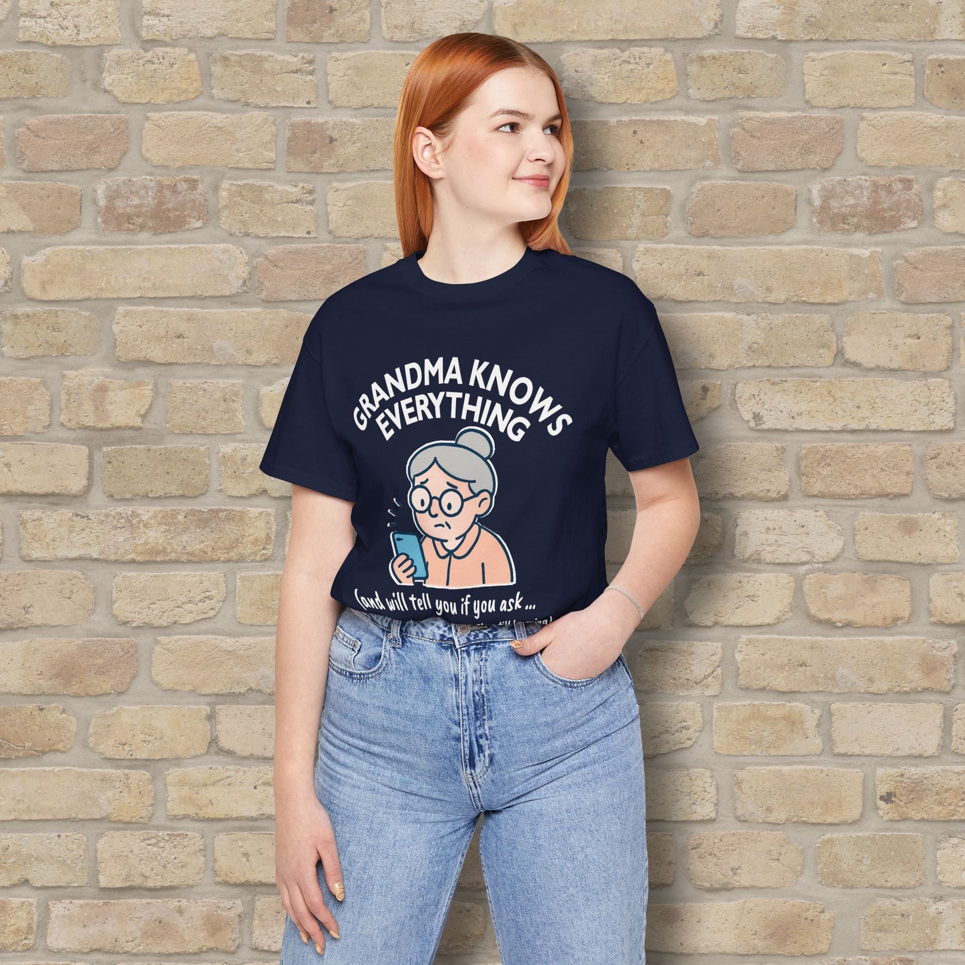 Graphic & Text Don't Ask Grandama About Emojis Tee - Vibrant Styles