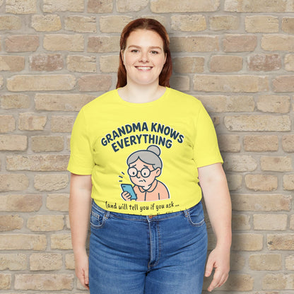 Graphic & Text Don't Ask Grandama About Emojis Tee - Vibrant Styles