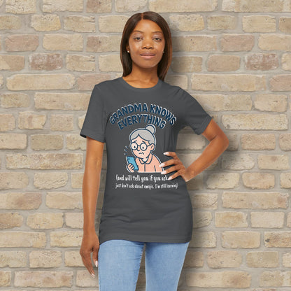 Graphic & Text Don't Ask Grandama About Emojis Tee - Vibrant Styles