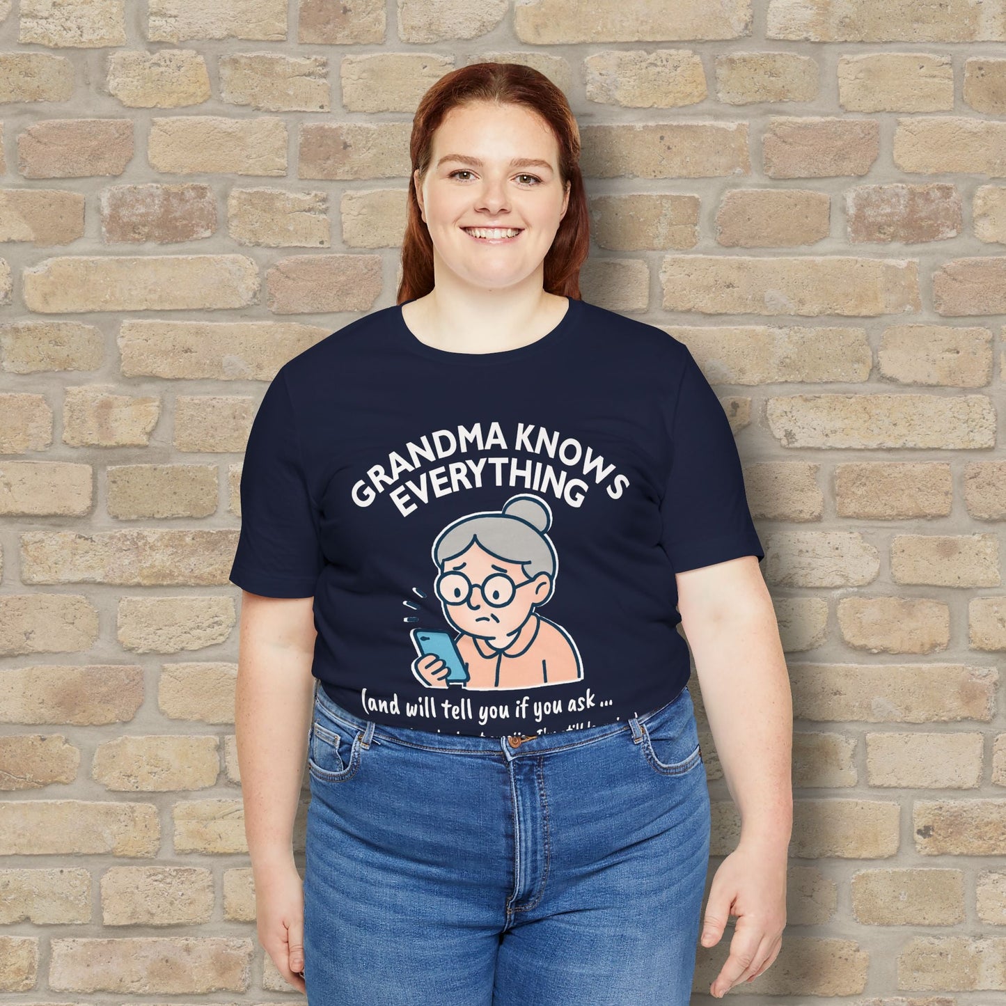 Graphic & Text Don't Ask Grandama About Emojis Tee - Vibrant Styles