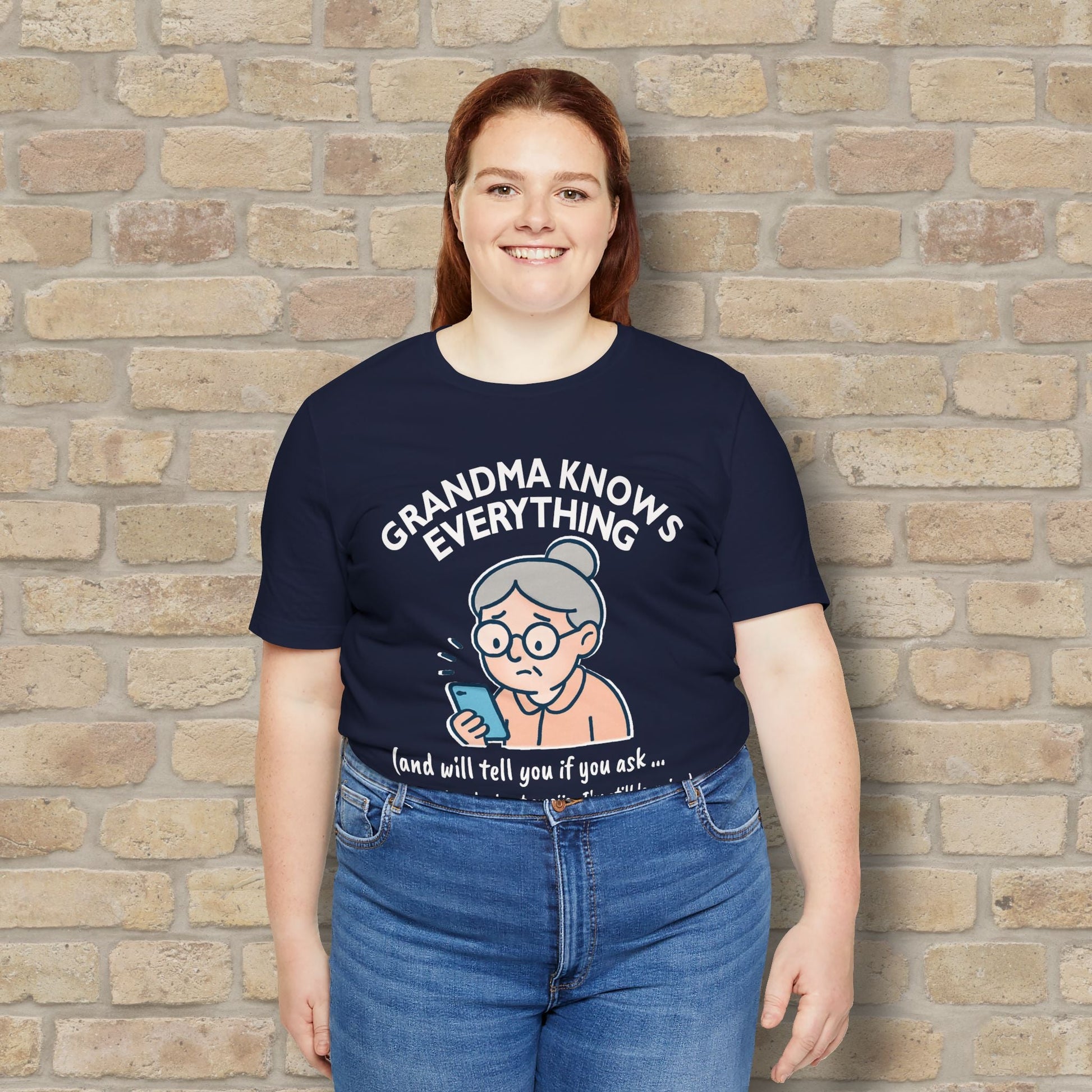 Graphic & Text Don't Ask Grandama About Emojis Tee - Vibrant Styles