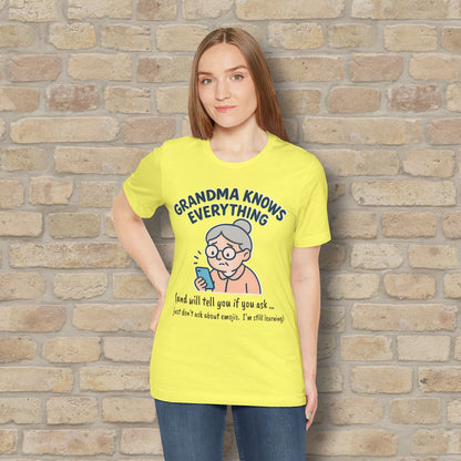 Graphic & Text Don't Ask Grandama About Emojis Tee - Vibrant Styles
