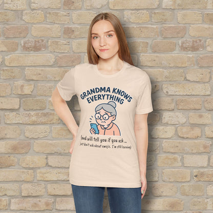 Graphic & Text Don't Ask Grandama About Emojis Tee - Vibrant Styles