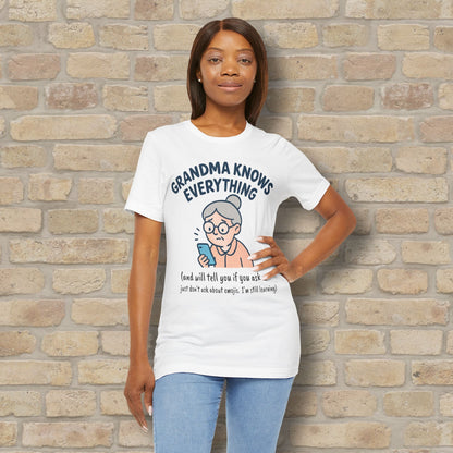 Graphic & Text Don't Ask Grandama About Emojis Tee - Vibrant Styles