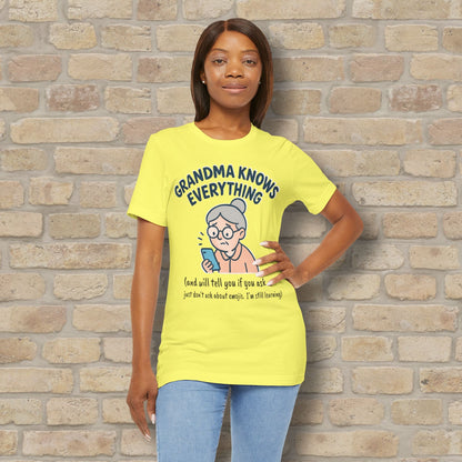Graphic & Text Don't Ask Grandama About Emojis Tee - Vibrant Styles