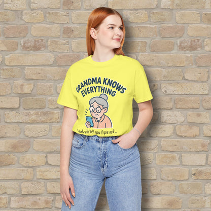 Graphic & Text Don't Ask Grandama About Emojis Tee - Vibrant Styles