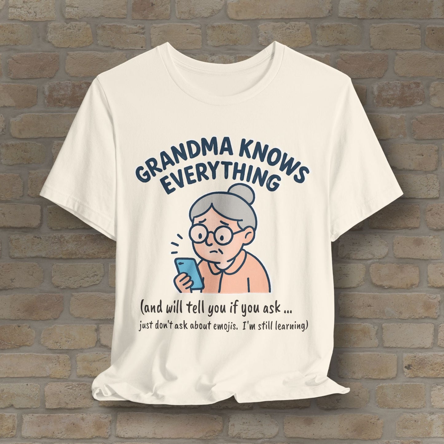 Graphic & Text Don't Ask Grandama About Emojis Tee - Vibrant Styles