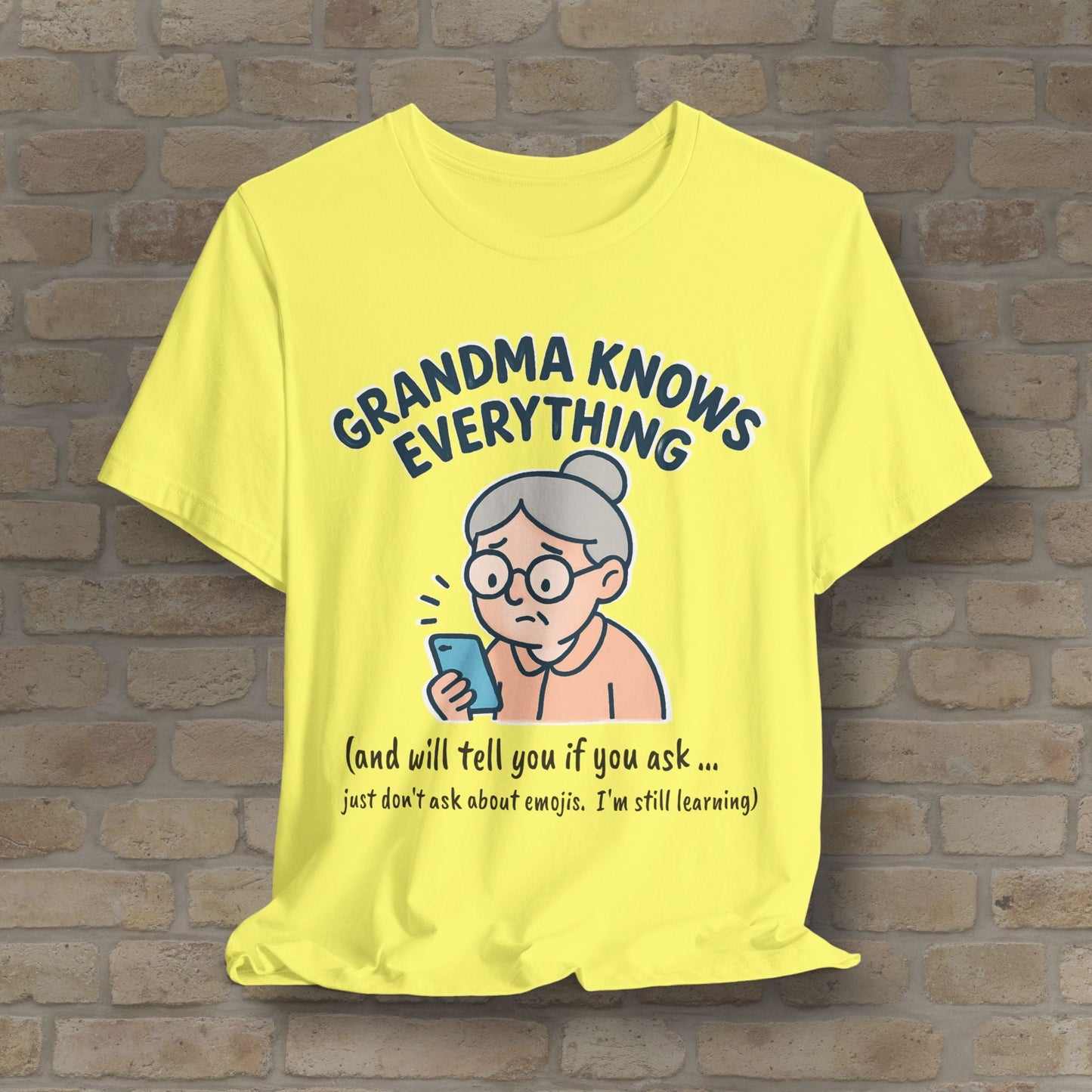Graphic & Text Don't Ask Grandama About Emojis Tee - Vibrant Styles