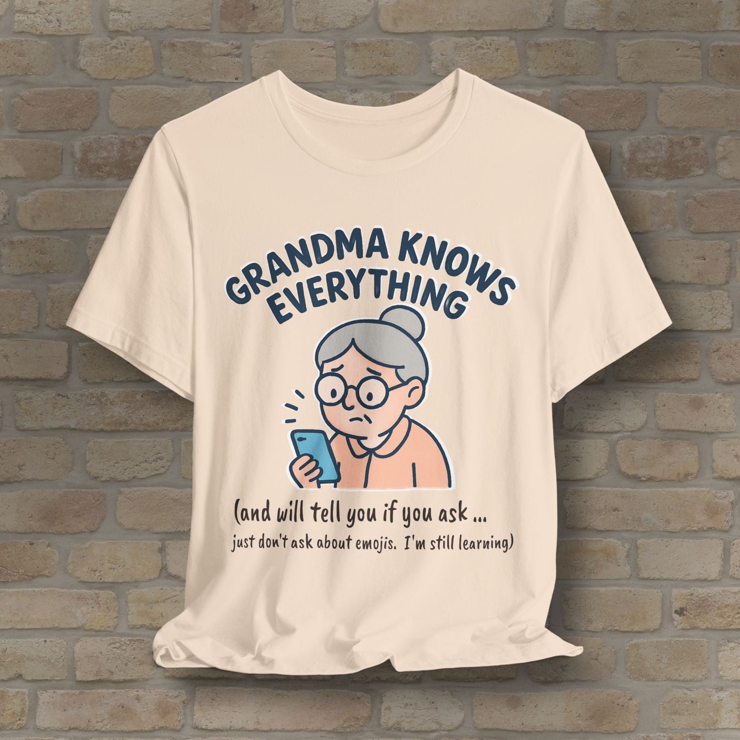 Graphic & Text Don't Ask Grandama About Emojis Tee - Vibrant Styles