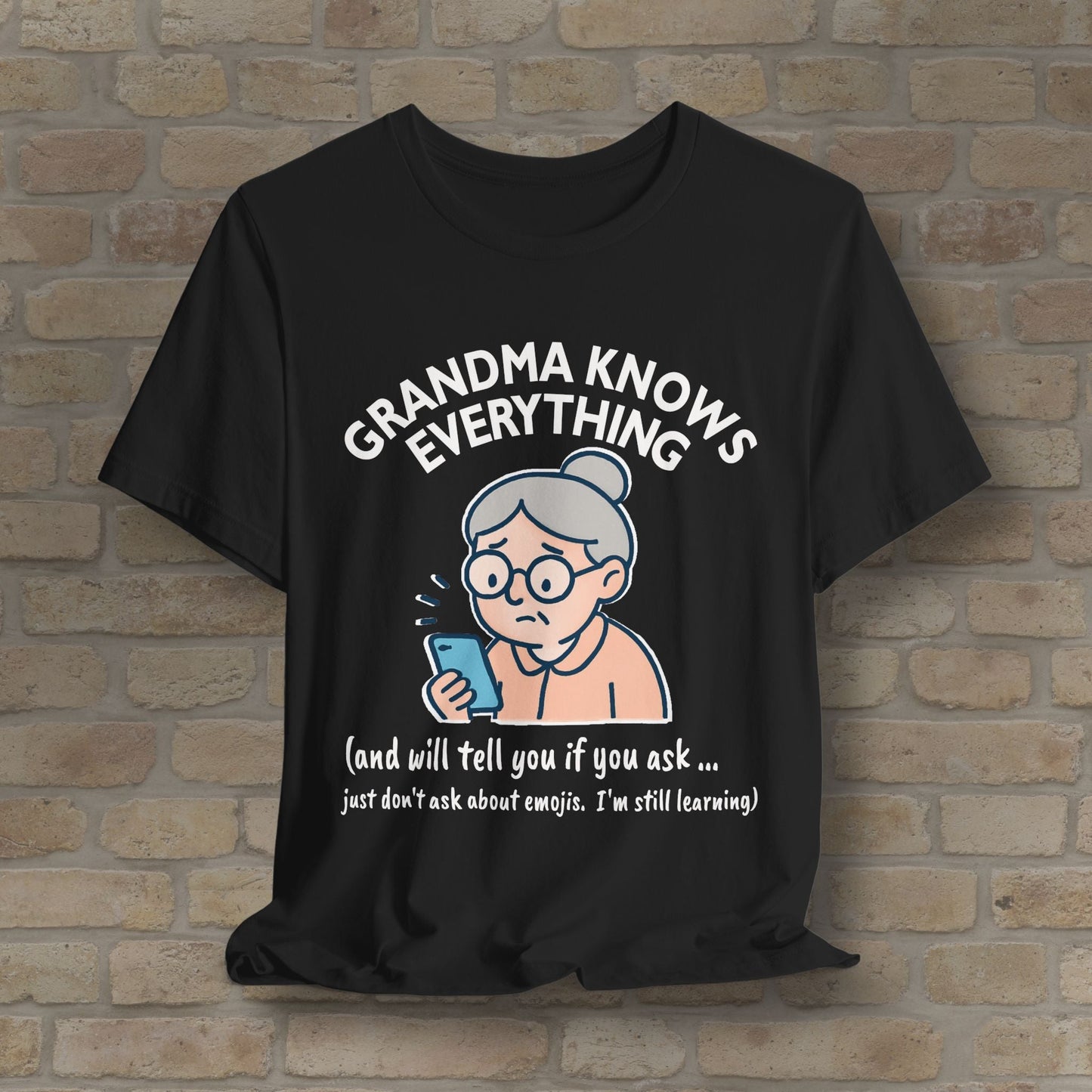 Graphic & Text Don't Ask Grandama About Emojis Tee - Vibrant Styles