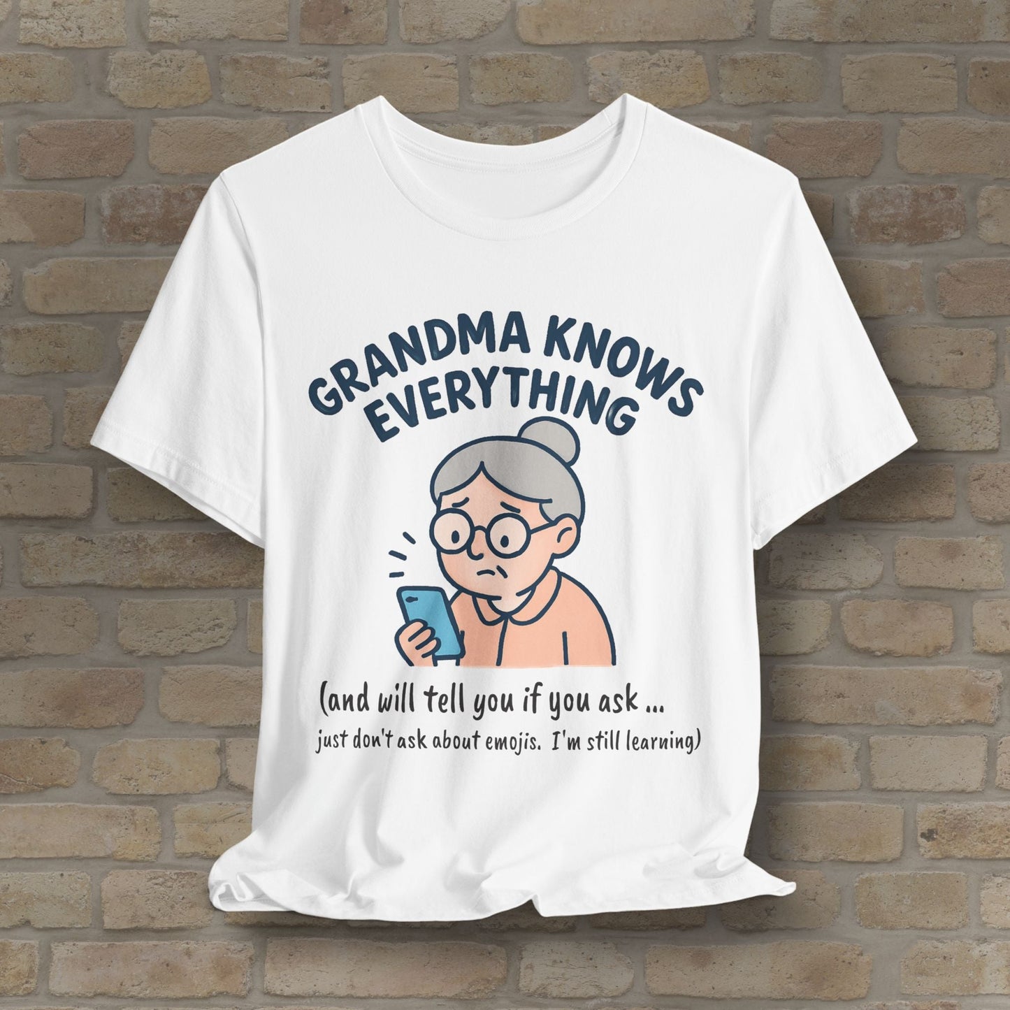 Graphic & Text Don't Ask Grandama About Emojis Tee - Vibrant Styles