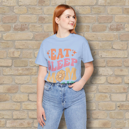 Mostly Text T-Shirts Eat Sleep Mom Repeat Tee - Vibrant Styles