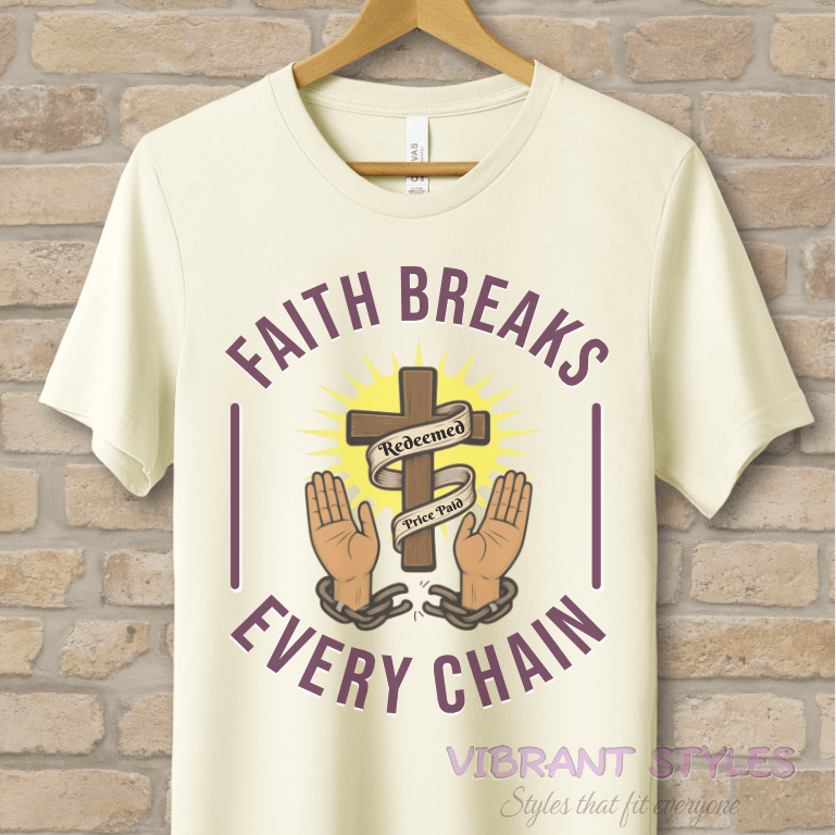 Graphic & Text T-Shirts Faith Sets You Free Tee - Vibrant Styles