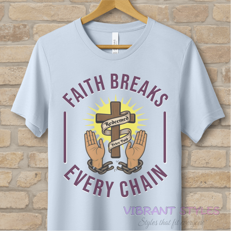 Graphic & Text T-Shirts Faith Sets You Free Tee - Vibrant Styles