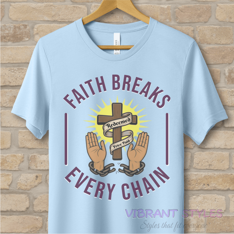Graphic & Text T-Shirts Faith Sets You Free Tee - Vibrant Styles