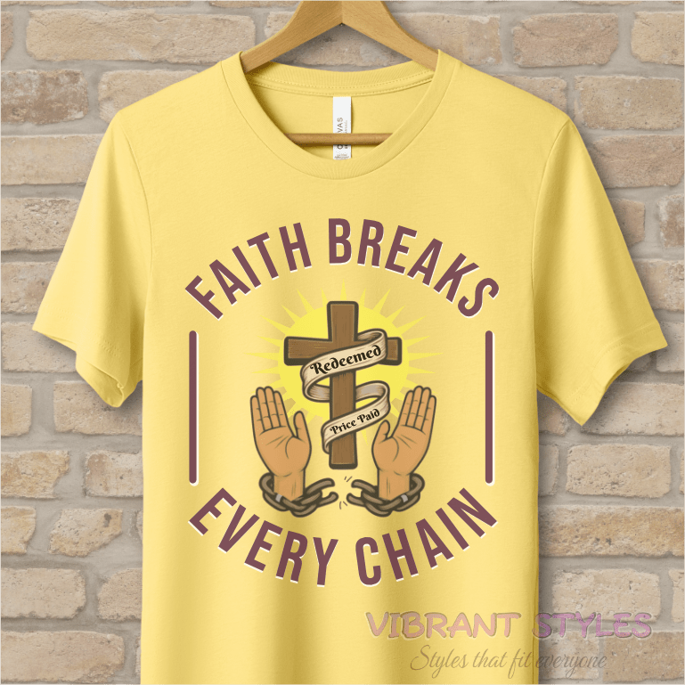 Graphic & Text T-Shirts Faith Sets You Free Tee - Vibrant Styles