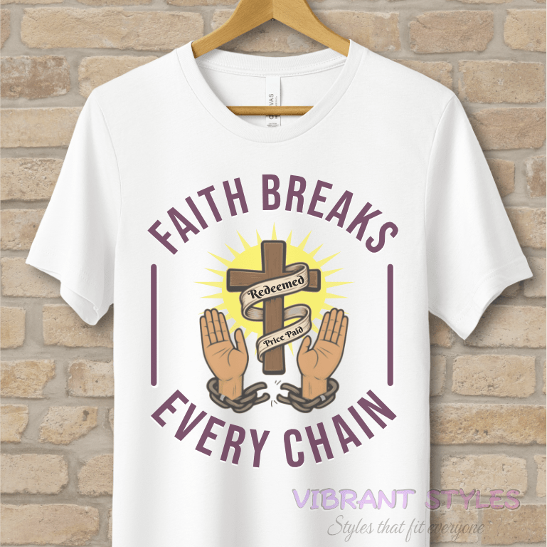 Graphic & Text T-Shirts Faith Sets You Free Tee - Vibrant Styles