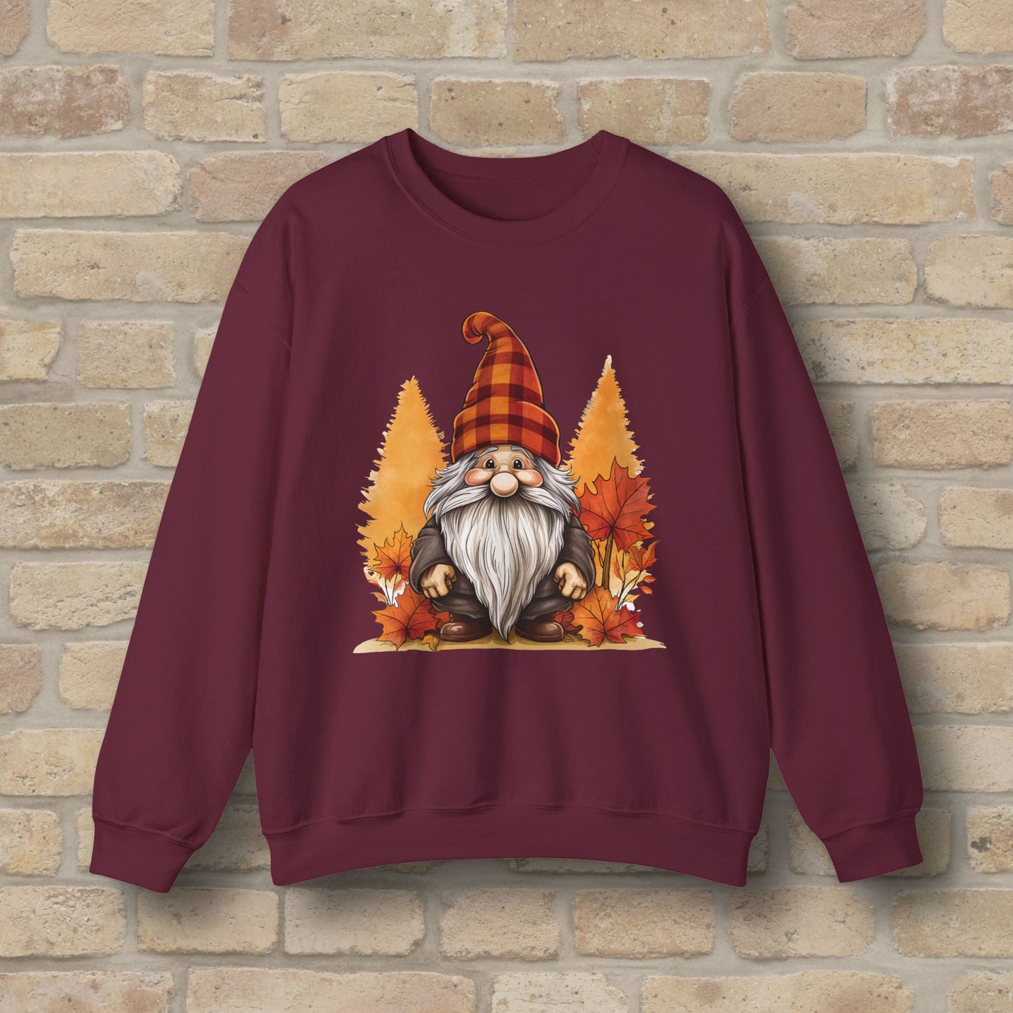 Graphic Only Fall Gnome Sweatshirt - Vibrant Styles