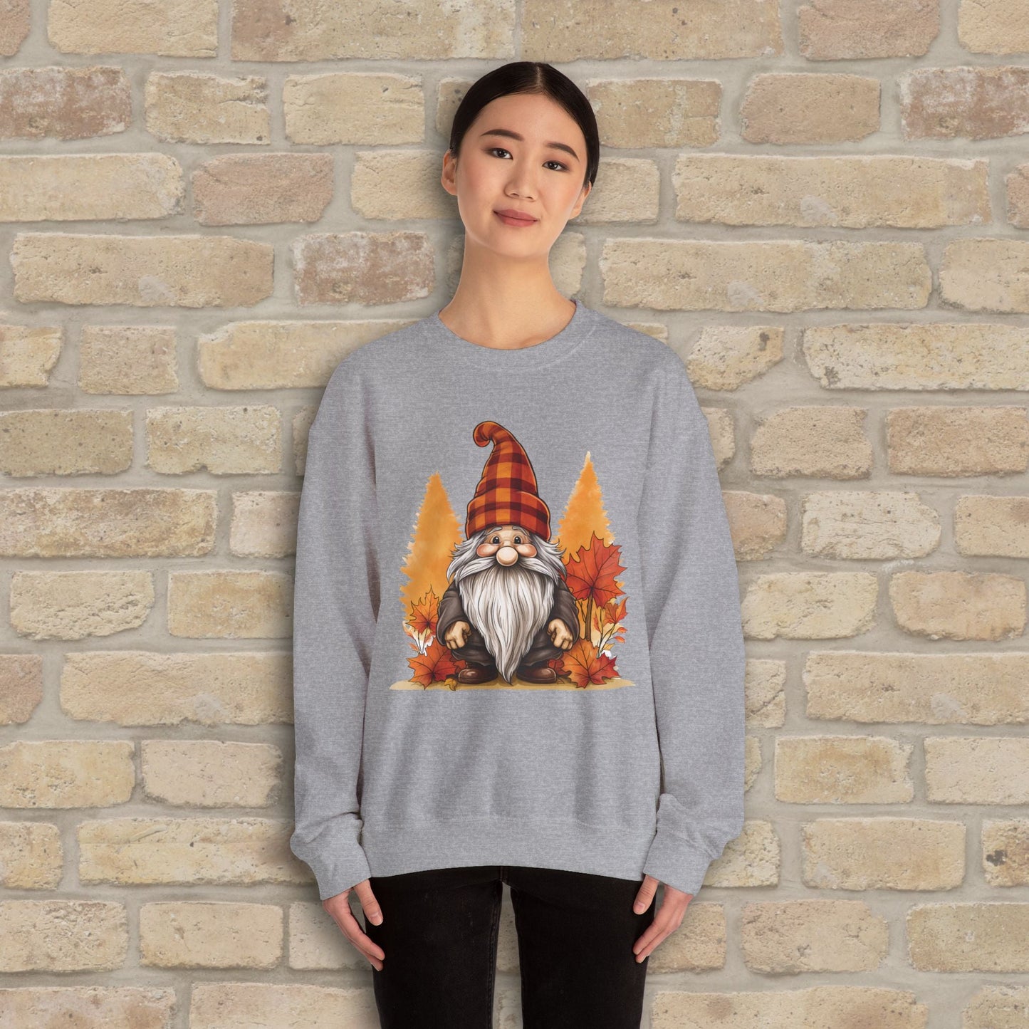 Graphic Only Fall Gnome Sweatshirt - Vibrant Styles