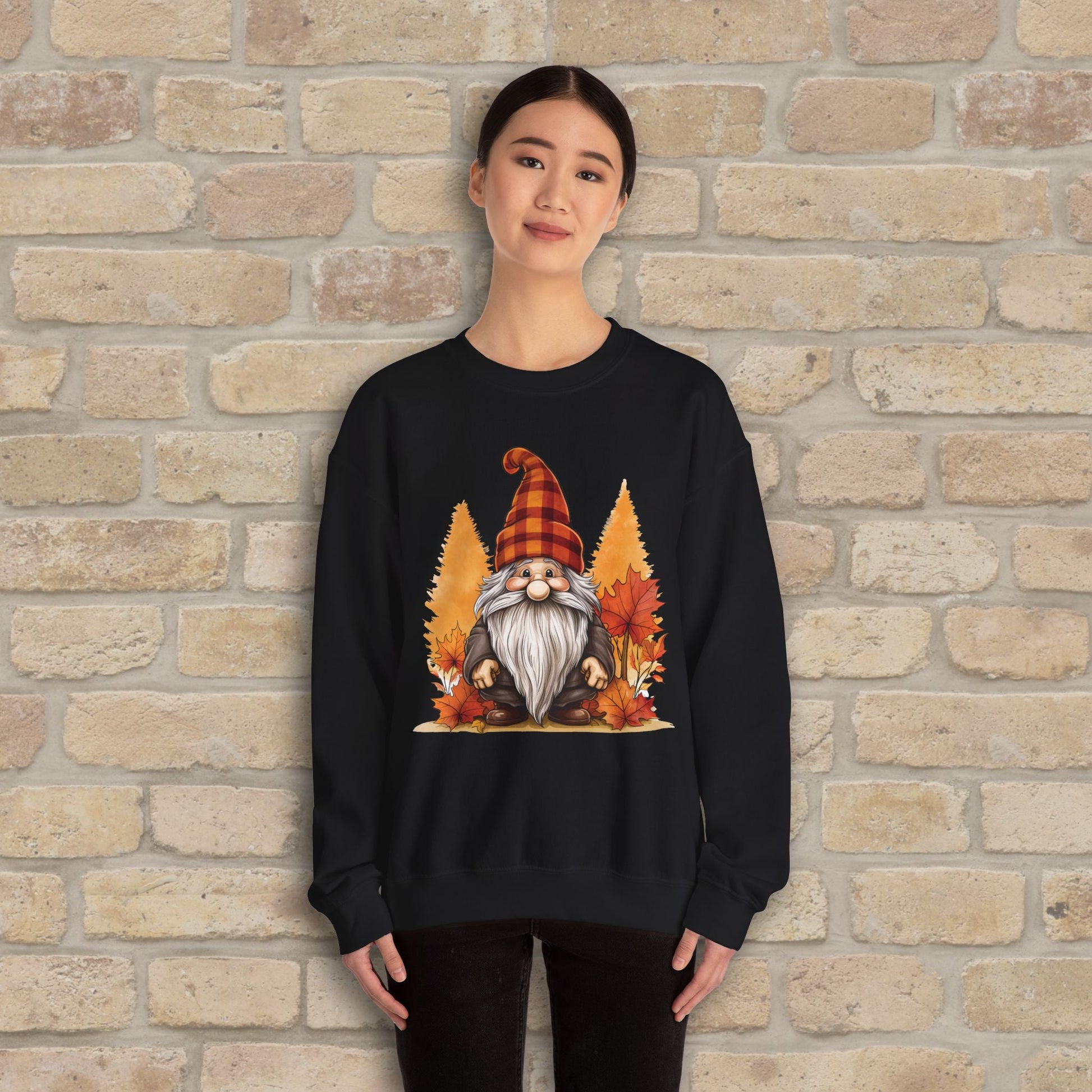 Graphic Only Fall Gnome Sweatshirt - Vibrant Styles
