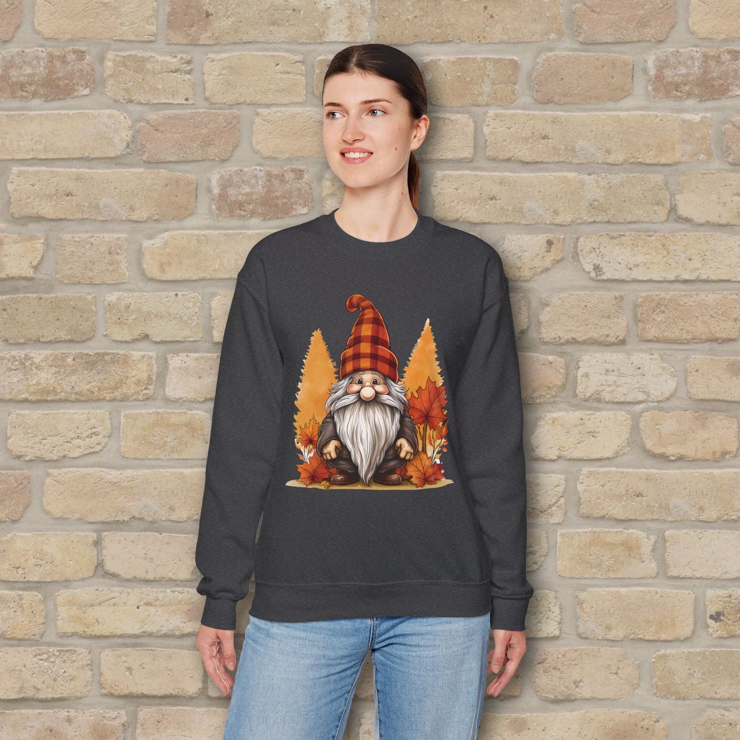 Graphic Only Fall Gnome Sweatshirt - Vibrant Styles