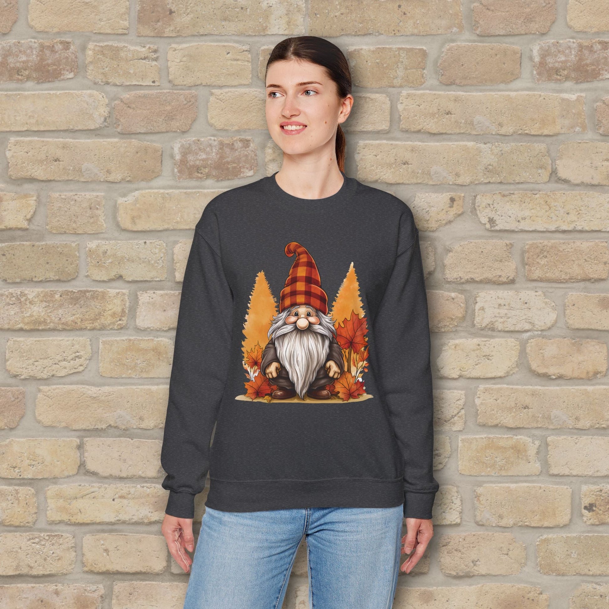 Graphic Only Fall Gnome Sweatshirt - Vibrant Styles