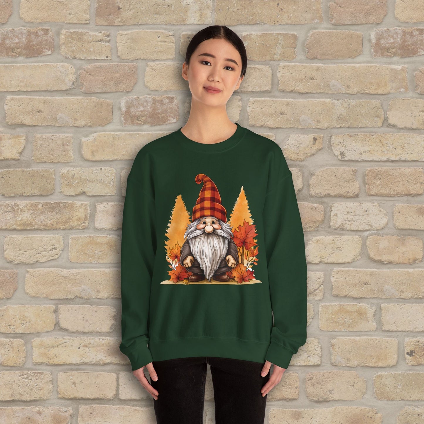 Graphic Only Fall Gnome Sweatshirt - Vibrant Styles
