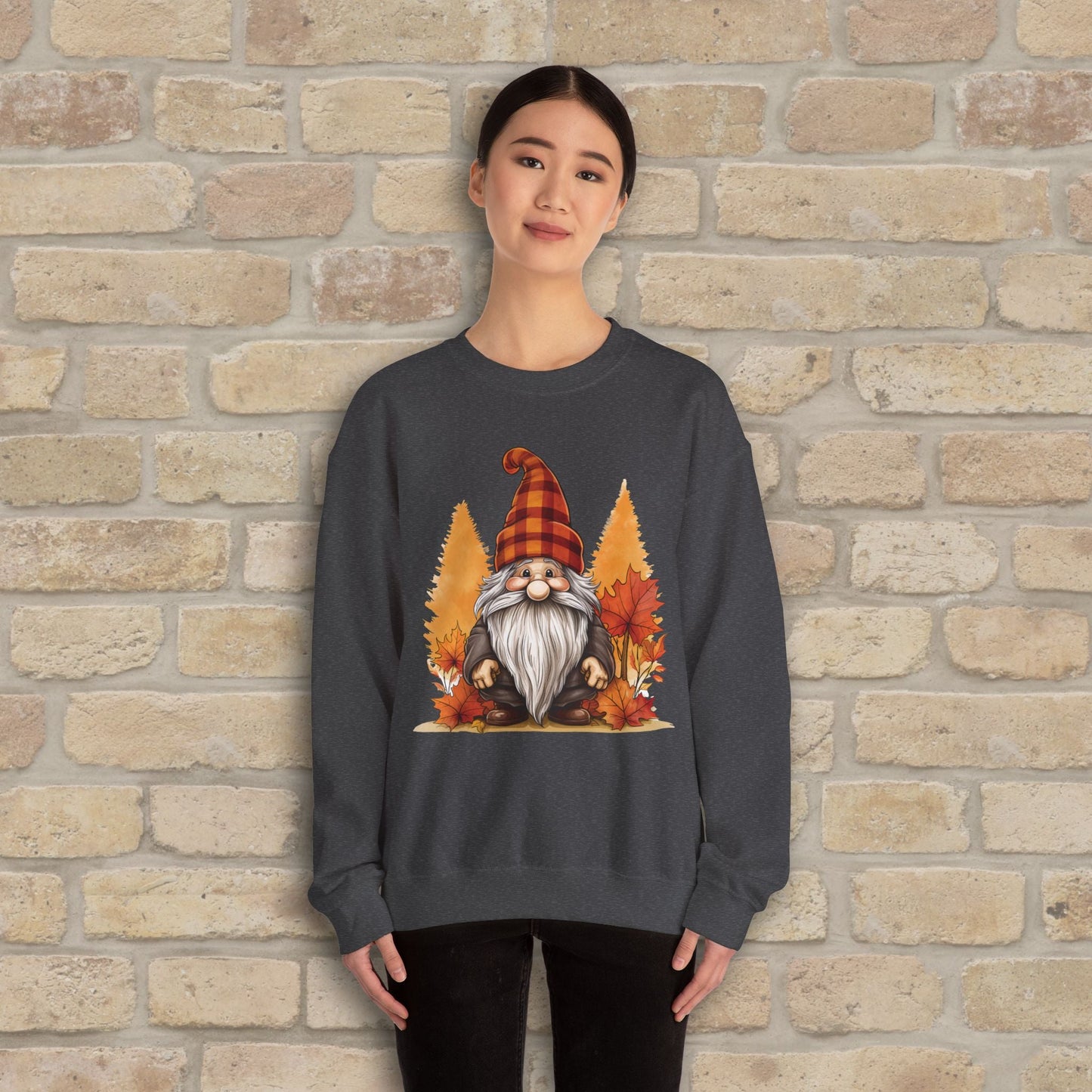Graphic Only Fall Gnome Sweatshirt - Vibrant Styles