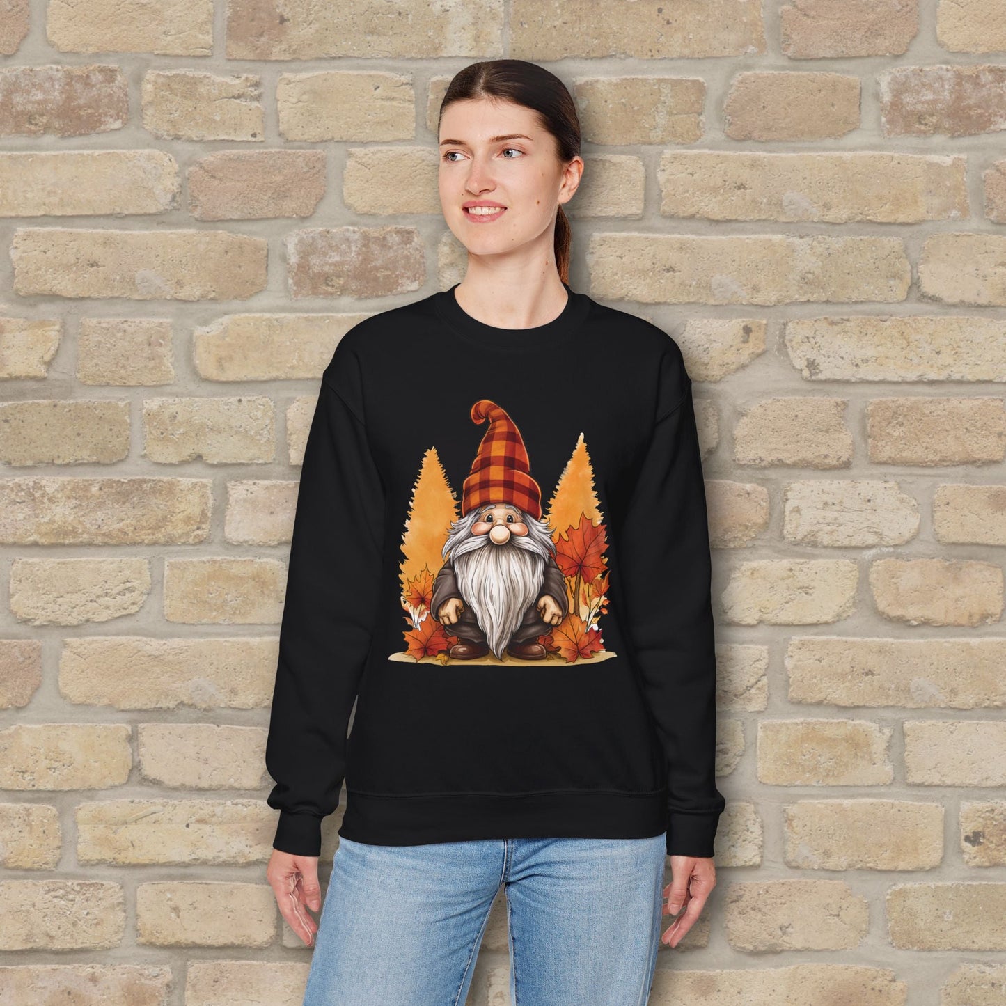 Graphic Only Fall Gnome Sweatshirt - Vibrant Styles