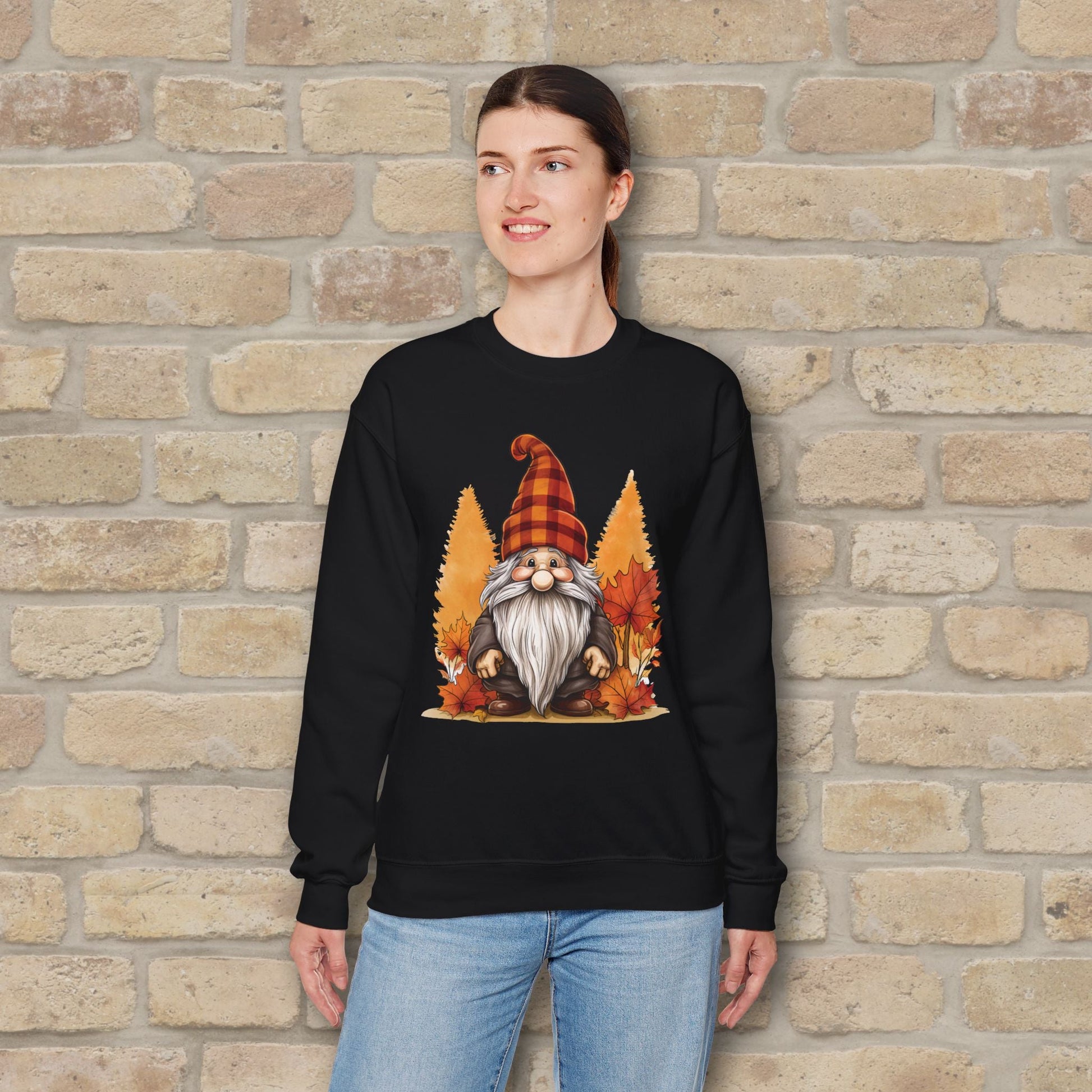 Graphic Only Fall Gnome Sweatshirt - Vibrant Styles