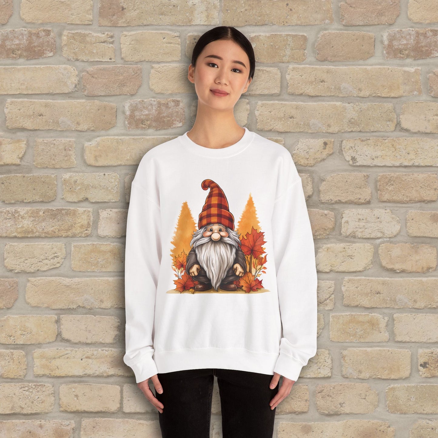 Graphic Only Fall Gnome Sweatshirt - Vibrant Styles