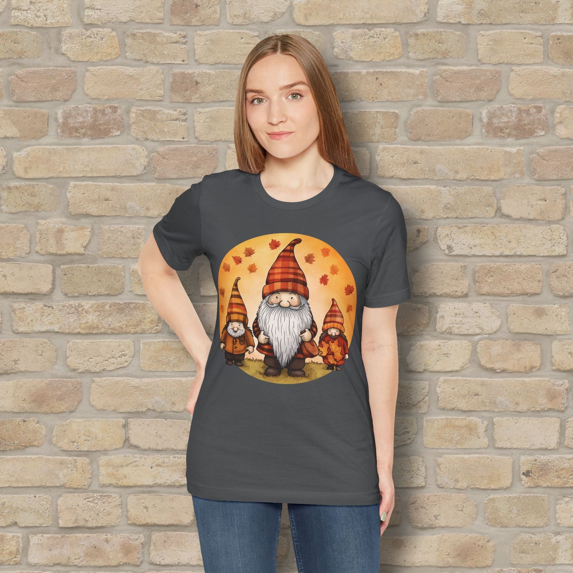 Graphic Only Fall Gnomes Tee - Vibrant Styles