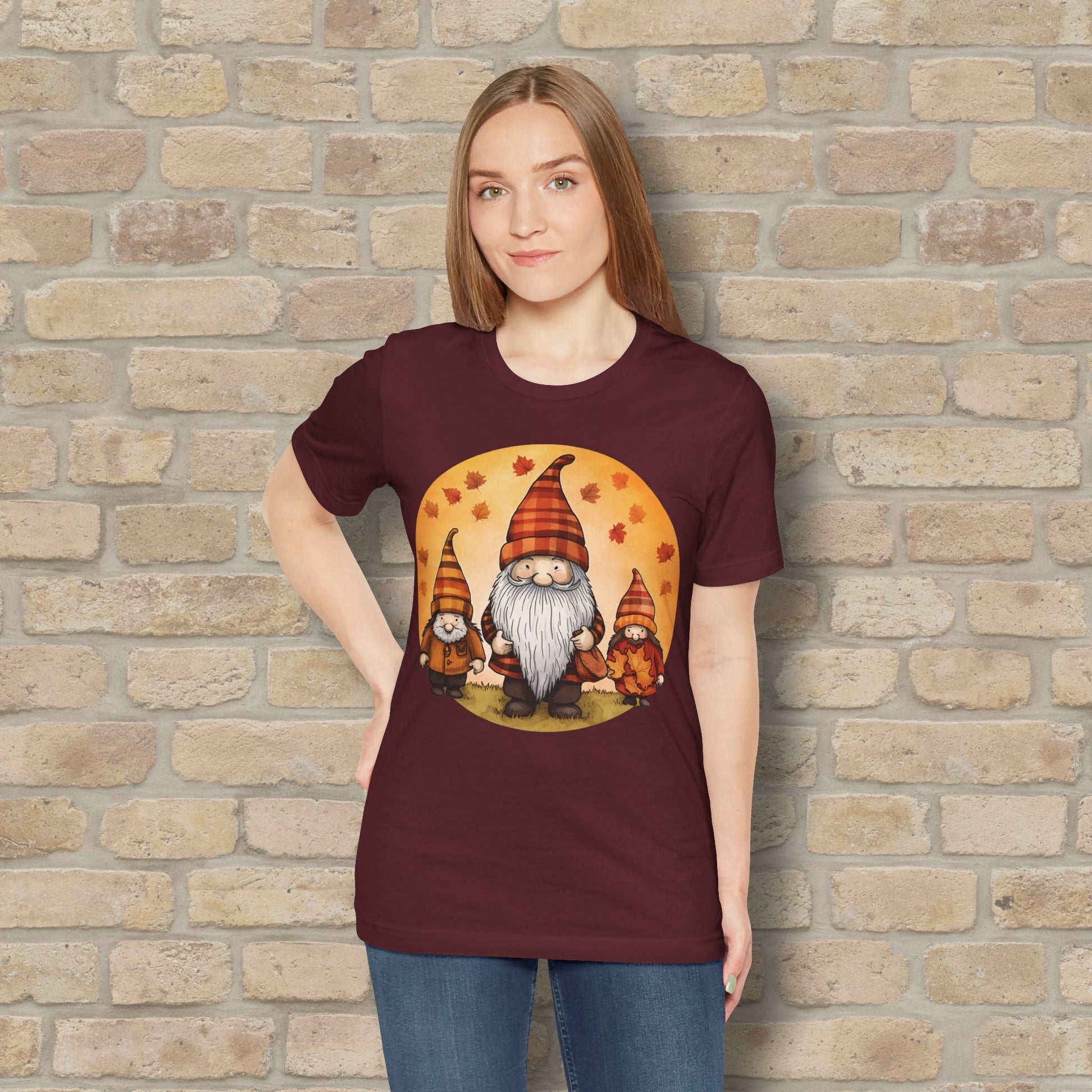 Graphic Only Fall Gnomes Tee - Vibrant Styles